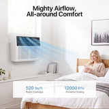 Aoxun 12000BTU U-shaped Window Air Conditioner with App Control,6-in-1 Window AC Unit Cools up to 520 sq.ft, Window AC Unit with Cool/Dry Fan/Auto Sleep,Energy Saving,Easy Install,Remote Control