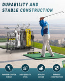 Staransun Golf Bag Organizer for Garage - 3 Golf Bag Storage Rack with Lockable Wheels Staransun