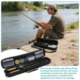 Jwthee Travel Fishing Rod Case Hard Shell, Fishing Pole Carrying Case for Travel Fishing Rod Bag Carrier Case Fishing Pole Travel Case with Shoulder Strap for Fishing Tools