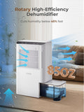 Dehumidifier for Home 2000 Sq.Ft, 85OZ Dehumidifiers for Basement Bedroom Bathroom with Drain Hose, Auto Shut Off, Humidity Display & 7 Color Light