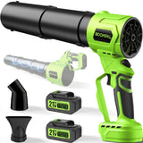 Leaf Blower Cordless with Battery and Charger, Cordless Leaf Blower with Rotatable Body, 2-Pack 20V Batteries, Variable Speed; Handheld Blower for Lawn Care, Car, Patio, Commercial Cleanup