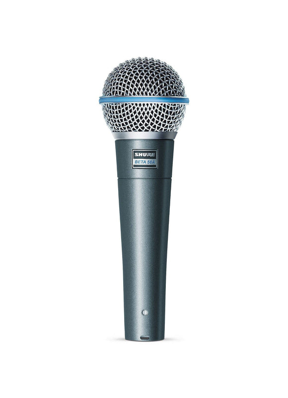 BETA 58A Vocal Microphone - Single Element Supercardioid Dynamic Mic for Stage and Studio, Includes A25D Adjustable Stand Adapter, 5/8” to 3/8” (Euro) Thread Adapter and Storage Bag Shure
