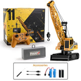 Dwi Dowellin Remote Control Crawler Crane for Boys,11-Channel 2.4GHz RC Construction Crane Toy for Kids Age 3 4-7 8 9 10 Year Old