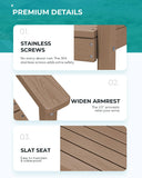 7-Piece Patio Outdoor Table & Chairs, HDPE Dining Set with Umbrella Hole & All-Weather Design for Lawn, Backyard