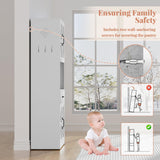 FLIXELIO 72" Tall Steel Kitchen Pantry Cabinet with Large Countertop and Adjustable Shelves, Metal Farmhouse Storage Cabinets with Microwave Stand, Kitchen Hutch Cabinet for Dining Room
