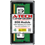 A-Tech 8GB DDR5 4800MHz PC5-38400 CL40 SODIMM 1.1V Non-ECC Unbuffered SO-DIMM 262-Pin Laptop Computer RAM Memory Upgrade Module