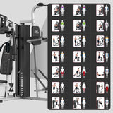 ULTRA FUEGO Multifunctional Home Gym Equipment Workout Station with Pulley System, Arm, and Leg Developer for Full Body Training (138lb Black Home Gym Station with Power Tower)