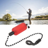 3PCS Fishing Alarm Chain Tools Iron Acrylic Portable Fishing Bobbins Hangers Bite Indicator Alerter for Outdoor (Red)