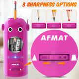 AFMAT 6 Holes Electric Pencil Sharpener and Robot Pencil Sharpener