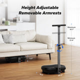 MERACH Vibration Plate Exercise Machine, Vibration Plate for Lymphatic Drainage Weight Loss, Vibrating Plate Exercise Machine with Handrails