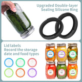 Mason Genie Vacuum Sealer Kit for Mason Jars, Compatible with Wide & Regular Mouth, Food Storage Vacuum Sealing System for Dry & Liquid Foods (Black)