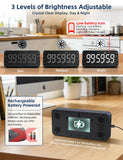 MeesMeek 7.8" Digital Kitchen Timer with Large LED Display, Magnetic Rechargeable Countdown Timer, 5 Alarms & 4 Volume Levels, 99H Count Up/Down Timer for Cooking, Classroom & Study