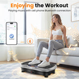AXV Vibration Plate Fitness Platform Exercise Machine Vibrating Shaking Full Body Shaker Workout Vibrate Stand Shake Board Sport for Weight Loss Fat Burner for Gym Home Office