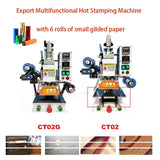 Embossing Machine, Pneumatic Multifunctional Heat Transfer Press Embossing Machine with Stand Foil Paper Optional for Leather Wood Stamping(2300W with Control)