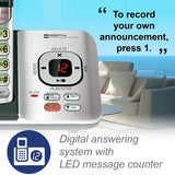 Phone Answering System with Caller ID/Call Waiting, 1 Cordless Handset, Silver/Black VTech