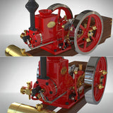 MechPuConToy Engine Model Kit That Works, HM-01 4-Stroke Horizontal Water-Cooling Full Metal Hit and Miss Engine Model (Assembled Version)