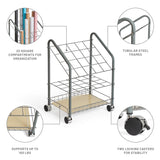 Safco Tubular Steel Wire Roll File Cart, Document and Blueprint Holder, 20 Compartment, Rolling Organizer Cart for Architectural Drawings