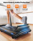 Acezoe Foldable Treadmill with 10% Incline and Handle Bar, 4 in 1 Foldabla Treadmills for Home, Under Desk Treadmill with 300LBS Capacity, Walking Pad with Speaker, APP/Remote Control