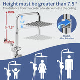 SINGSUO Filtered Rain Shower Head with Handheld Spray Combo, High Pressure Dual Shower Head with Filter for Hard Water, Modern Magnetix Double Shower Head and Handle Set, Adjustable Lift Bar (Chrome)