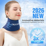 ONLYCARE Neck Ice Pack Wrap Gel - Upgraded Shoulder Ice Packs for Injuries Reusable, Hot and Cold Compress Ice Packs for Neck, Relief of Pain, Office Pressure, Swelling, Sprains
