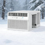 COWSAR 12000 BTU U-Shaped Window Air Conditioner, Saddle Mount Window AC Unit for Large Room, Cools Up to 550 Sq.Ft, 3-in-1 Cool/Dehumidifier/Fan, 24H Timer, Quiet Energy Saving AC, Easy Install