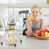 ROVSUN Commercial Vegetable Chopper French Fry Cutter Potato Slicer Fruit Chopper, Super Value Set of Suction Feet, 1/2'', 3/8'', 1/4'', 8-Wedge Blades and Pusher Blocks for Restaurant, Home & Kitchen