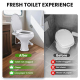 RV Bidet for Camper Toilet, Non-Electric Toilet Sprayer Attachment with Dual Nozzles, Adjustable Pressure, Front/Rear/Self Cleaning, Upgrade for Trailer, Motorhome, Camper, RV Bathroom (Black Base)
