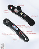 Instant Read Meat Thermometer, 1.2s Fast Read, ±1°F Accuracy, -58°F to 572°F, 4.4" Foldable Probe, 0 °C Calibration, Min/Max (Session)