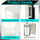 Zonon Stainless Steel Floor Stand Wipe Dispenser with High Capacity Built-in Trash Can Fits Wipes on Rolls 36" Weighted Floor Stand Wet Wipes Holder for Gym School Office Home Commercial(Silver)
