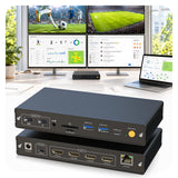 DisplayLink Docking Station 4 Monitors, 15 in 1 Laptop Docking Station