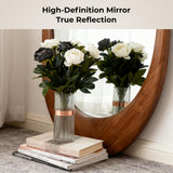 WallBeyond Asymmetrical Full Length Wooden Mirror, 22.5" x 63" Irregular Solid Wood Wall Mirror, Boho Decor for Bedroom Living Room Entryway, Mid-Century Modern, Natural
