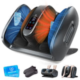 Foot Massager with Heat & Cold, 2026 Upgraded Shiatsu Foot & Calf Massager Machine, 4 Modes, 6 Levels, Electric Foot Massage for Feet, Legs & Arms, Home Office Relaxation for Women and Men-Gray