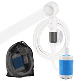 Outdoor Shower & Portable Rinse Kit, 10-Piece Portable Camping Shower with USB Rechargeable Pump, Hose and Multi-Spray Showerhead, Pumps Water from Bucket for Camping, Travel, Pet Bath, Plant Watering