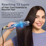 Quico Hair Straightener, Professional Flat Iron with Hair Care, 11 Temps Settings, Dual Voltage Hair Straightener and Curler with Auto Shut-Off, Smart 3D Ceramic Floating Plates, 12s Fast Heating