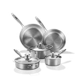 Titanium cookware set,8pc Nonstick pro frying pans for cooking