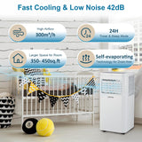 Garvee 10000BTU Portable Air Conditioner 3 in 1, Quiet AC Unit with Fan & Dehumidifier Up to 450 sq.ft, 24H Timer&LED Display, Remote, Window Kit, for Bedroom/Office/Dorms/Apartment