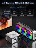 GMKtec Mini PC M8 Desktop Computer AMD Ryzen PRO 6650H (6C/12T 4.50Ghz) Dual NIC LAN 2.5GbE, 16GB LPDDR5 RAM + 512GB Hard Drive PCle SSD, Oculink, USB4, HDMI, USB-C