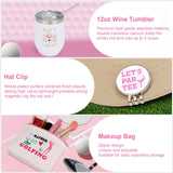Funny Golf Gift Set for Women – Golf Accessories with 12oz Wine Tumbler, Club Brush, Divot Tool, Towel, Hat Clip & More