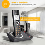 4-Handset Expandable DECT 6.0 Cordless Home Phone with Large Display, Big Buttons, Answering Machine (Charcoal Black) AT&T