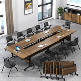 6 Pack Conference Room Table,Mobile Conference Table on Wheels