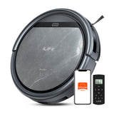 ILIFE V5s Max Robot Vacuum, 4000Pa Max Suction Power, 2.4G WiFi/App/Alexa/Remote Control, Self-Charging Robotic Vacuum Cleaner, for Hard Floors Carpets and Pet Hair