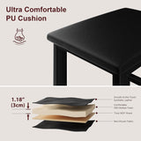 7-Piece Dining Table Set, 63" Large Extendable Kitchen Table Set with USB Charging, Metal & Wood Support