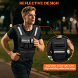 BAGAIL Weighted Vest Men, 20lb/30lb/40lb Adjustable Weight Vest for Woman with Removable Iron Weights - 30 lbs
