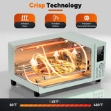Nuwave Bravo Pro Smart 21QT Toaster Oven Air Fryer Combo, Convection Oven Countertop, 10 functions all in 1, with even & quick crisp technology, 50-450°F, 1800W, Mint Green