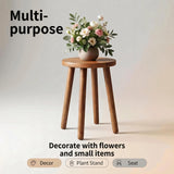 Stools Chair dining chair Dressing wooden stool shower stool Stool Kitchen Bar Stool Side wood Table Round Wooden Bedroom Living Room Dining Table Dining Room Bar plant stand (walnut color)