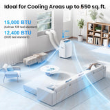 Gasbye Dual Hose Portable Air Conditioner, [2026 Upgraded] Full DC Inverter Compressor, Energy-Saving 13.0 CEER