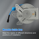 FIXFANS Pressure Washer Hose Reel with Hose, 1/4" × 60ft Retractable Power Washer Hose Reel, Heavy Duty Hose Reel Auto Rewind, Wall Mounted, 3600 PSI
