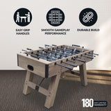 Hathaway Braxton 55-in Competition Foosball Table, Arcade Table Soccer, Perfect for Family Game or Recreation Rooms, Includes (2) 36-mm ABS Foosballs and Built in Ball Returns