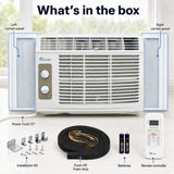 Senville 5,000 BTU Window Air Conditioner, Cools Up to 150 Sq. Ft., Easy to Use Mechanical Control, Washable Filter