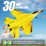 crohorizon Remote Control Airplane for Ages 14 Years, 2 Channels Foam RC Planes Jet Wireless Toy,Hobby RC Glider Aircraft for Beginners Teen Adult Yellow